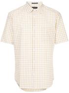 D'urban Short Sleeved Gingham Shirt - White