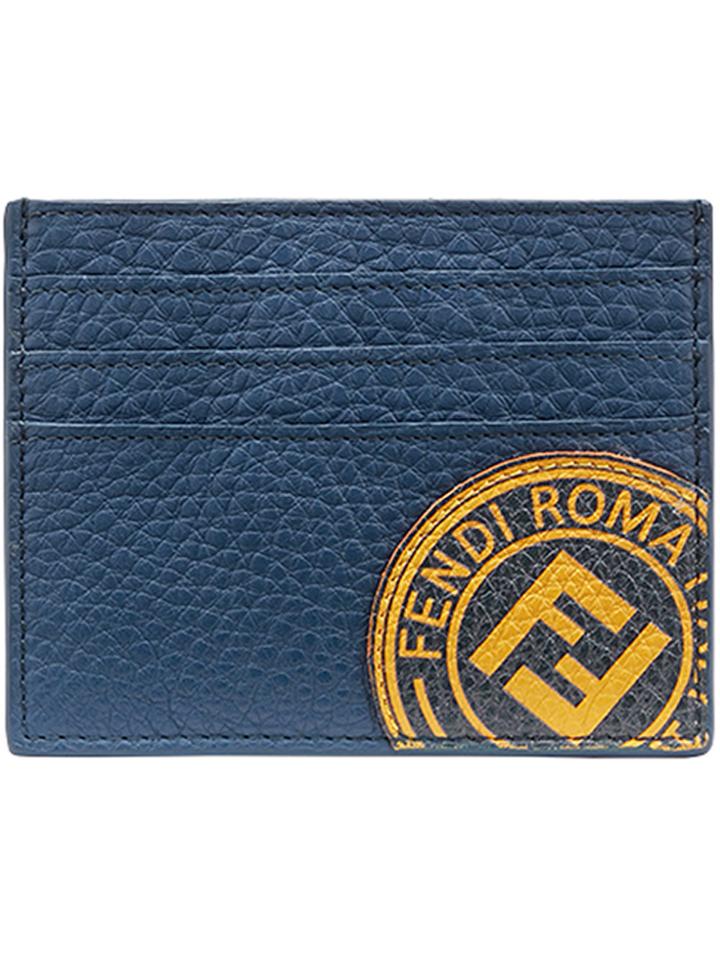 Fendi Logo Patch Cardholder - Blue