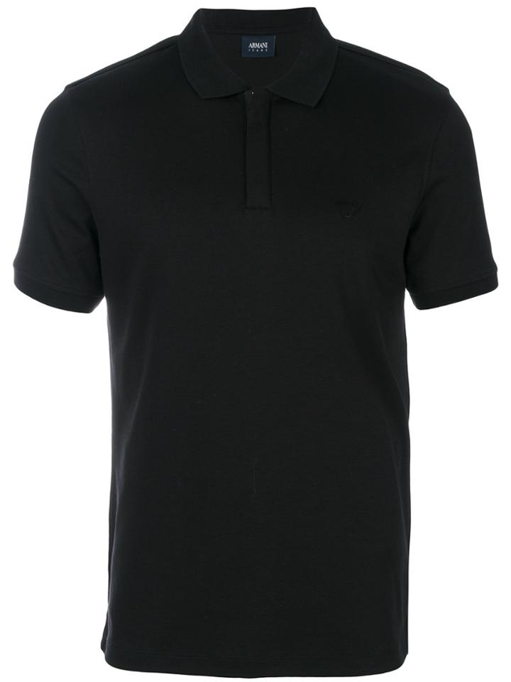 Armani Jeans Plain Polo Shirt - Black