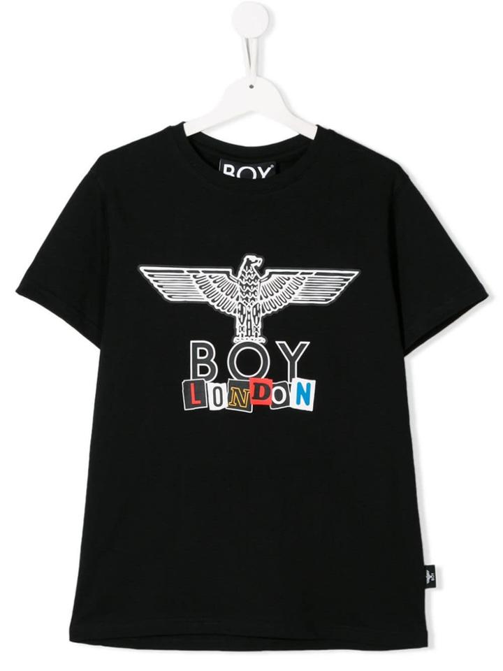 Boy London Kids Teen Eagle Print T-shirt - Black
