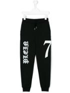 Philipp Plein Kids - Printed Sweatpants - Kids - Cotton - 12 Yrs, Boy's, Black