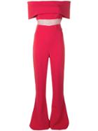 Cushnie Off The Shoulder Jumpsuit - Red