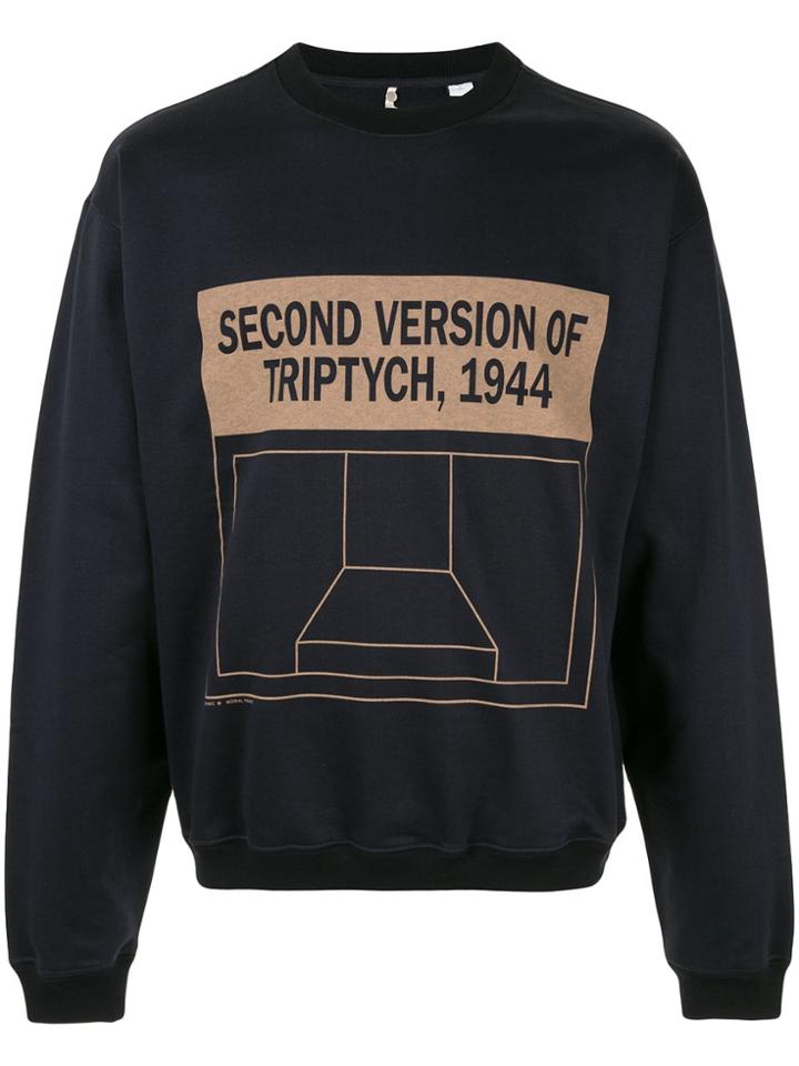 Oamc Crew Neck Printed Jumper - Blue