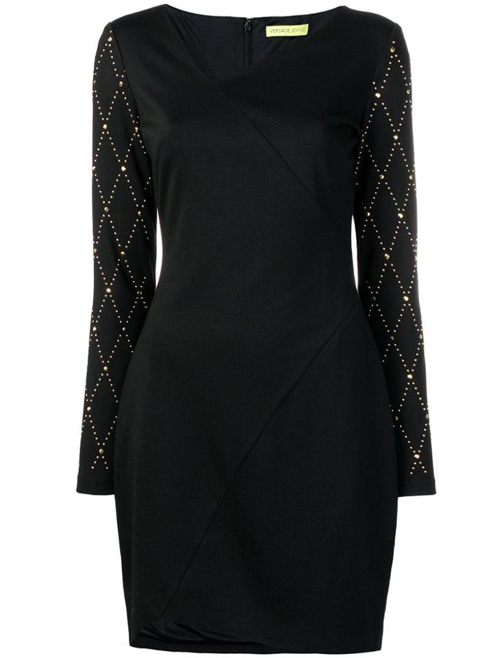 Versace Jeans Studded Sleeve Dress - Black