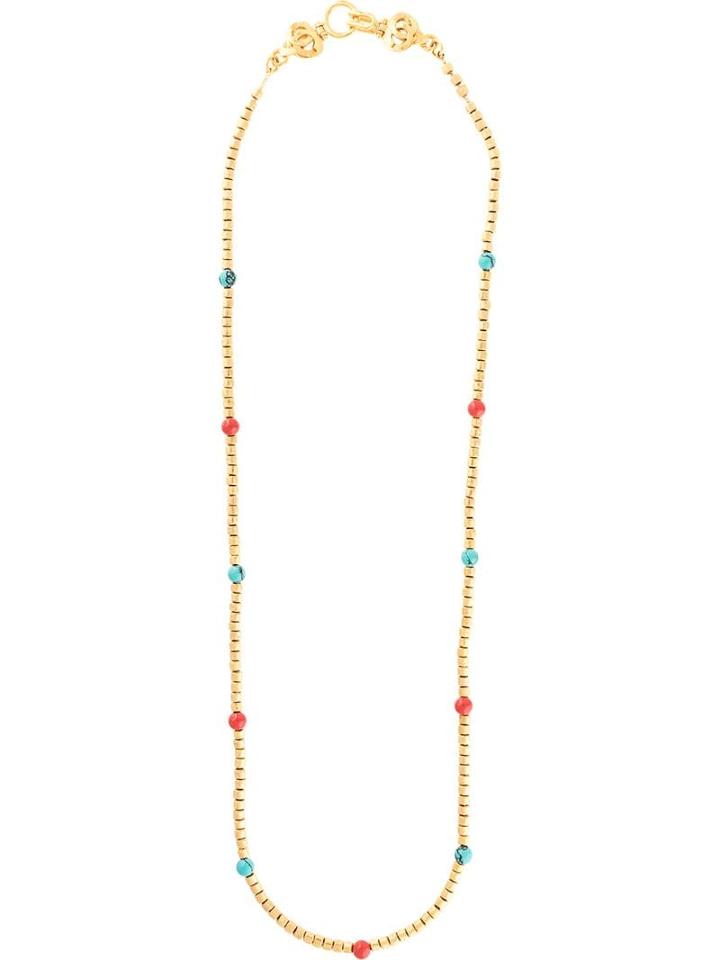 Chanel Pre-owned 1997 Stones Long Necklace - Gold