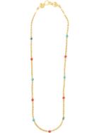 Chanel Pre-owned 1997 Stones Long Necklace - Gold