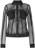 Andrea Ya'aqov - Mesh Sheer Shirt - Women - Ramie/polyamide - S, Black, Ramie/polyamide