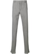 Prada Brushed Stripes Tailored Trousers - Grey