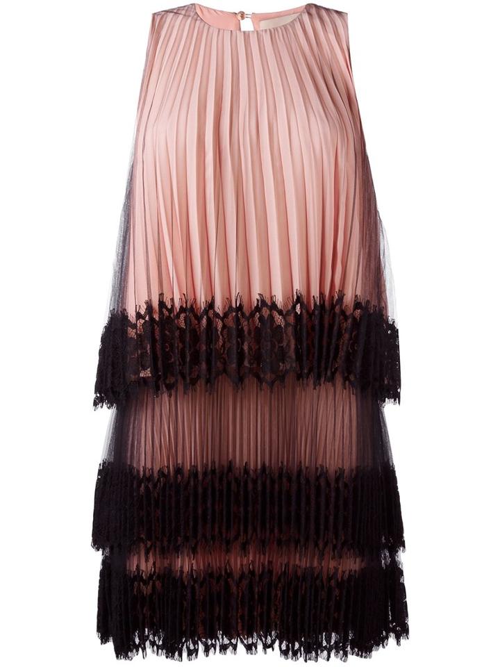 Christopher Kane Pleated Tulle Dress, Women's, Size: 44, Black, Silk/nylon/polyamide/acetate