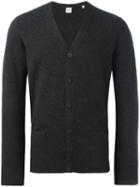 Aspesi V-neck Buttoned Cardigan, Men's, Size: 46, Grey, Cashmere