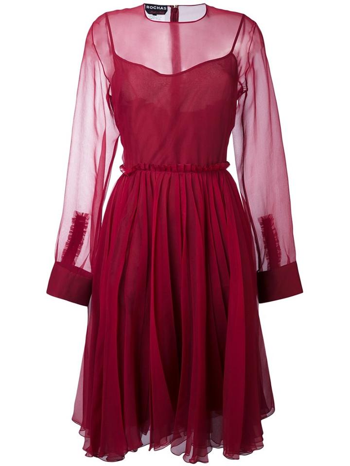 Rochas Sheer Longsleeved Dress