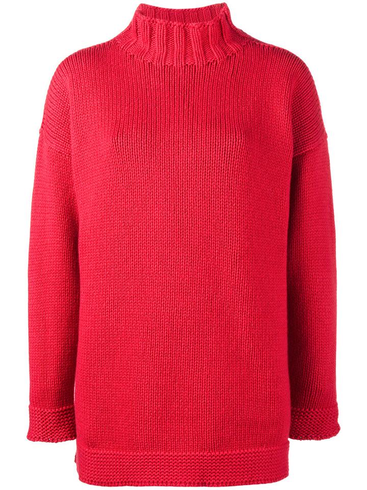 Alexander Mcqueen - Slouchy Oversized Jumper - Women - Cashmere - Xs, Red, Cashmere