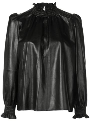 Ba & Sh Mylo Ruffle-trimmed Top - Black