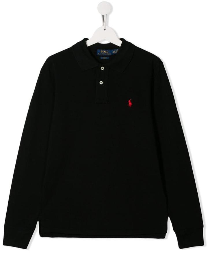 Ralph Lauren Kids Long Sleeved Polo-shirt - Black