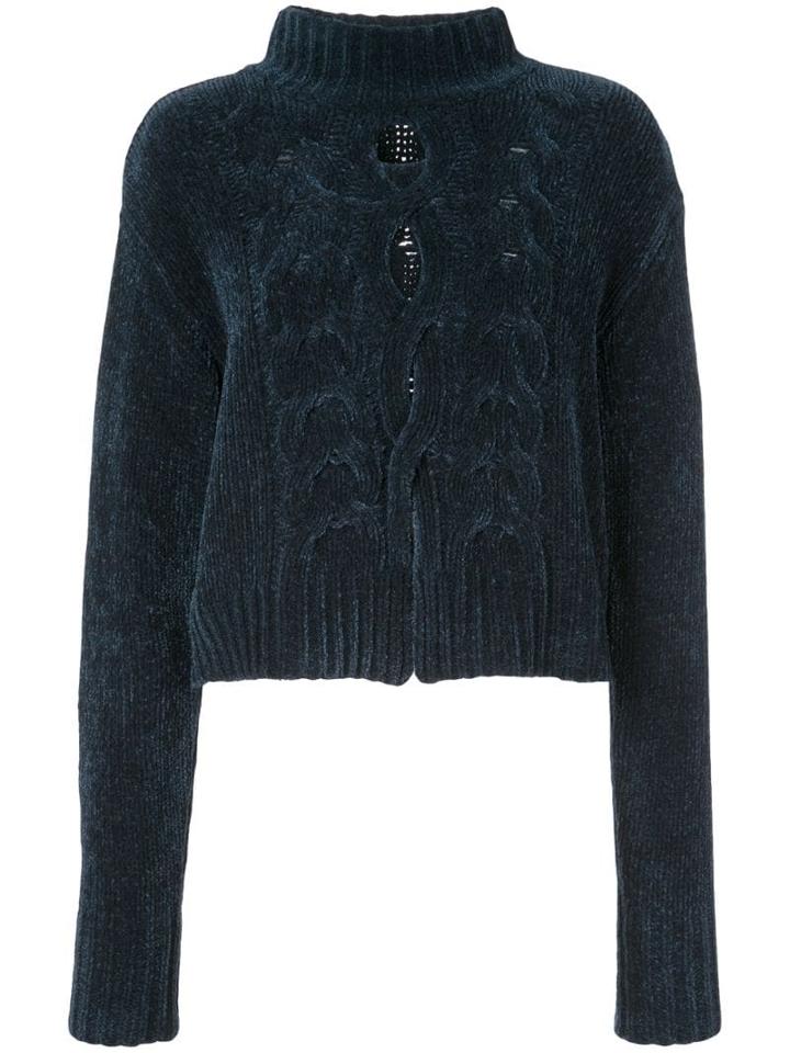 Cushnie Textured Cut Out Jumper - Blue