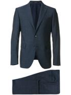 Tagliatore Micro Print Two Piece Suit - Blue