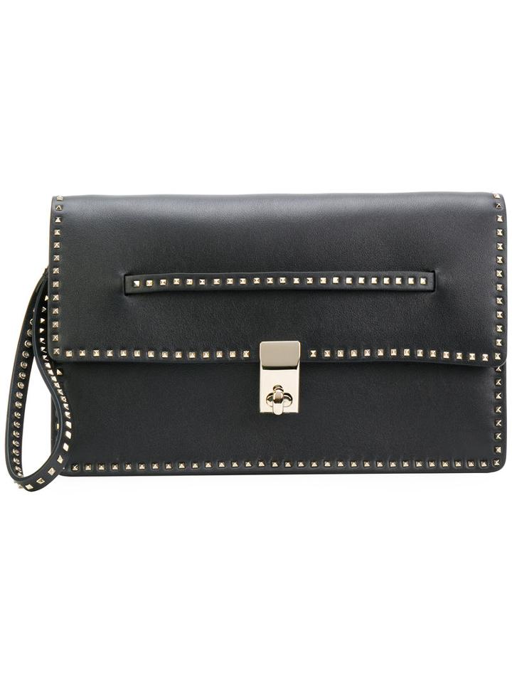 Valentino - Valentino Garavani Micro Rockstud Clutch - Women - Leather - One Size, Black, Leather