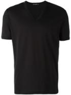 Dolce & Gabbana V-neck T-shirt, Men's, Size: 44, Black, Cotton