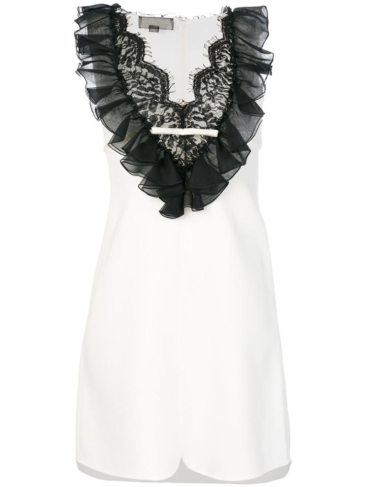 Giambattista Valli Frill Lace Bib Dress - Nude & Neutrals