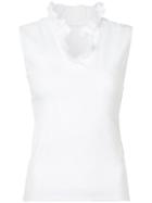 Marc Cain Frill Collar Top - White