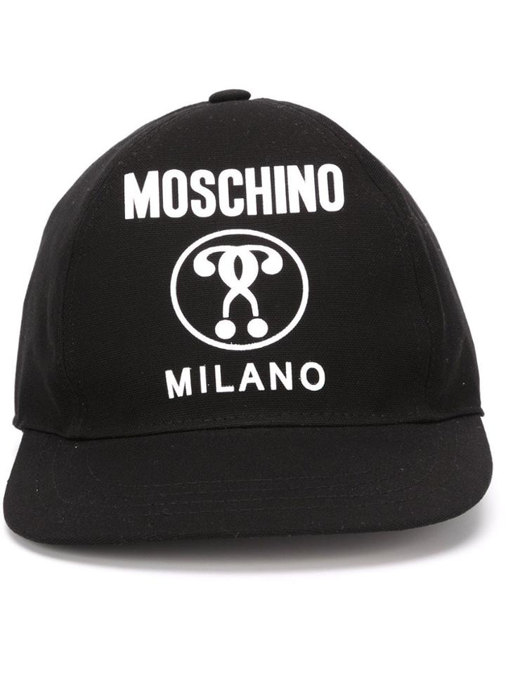 Moschino Question Mark Print Cap - Black