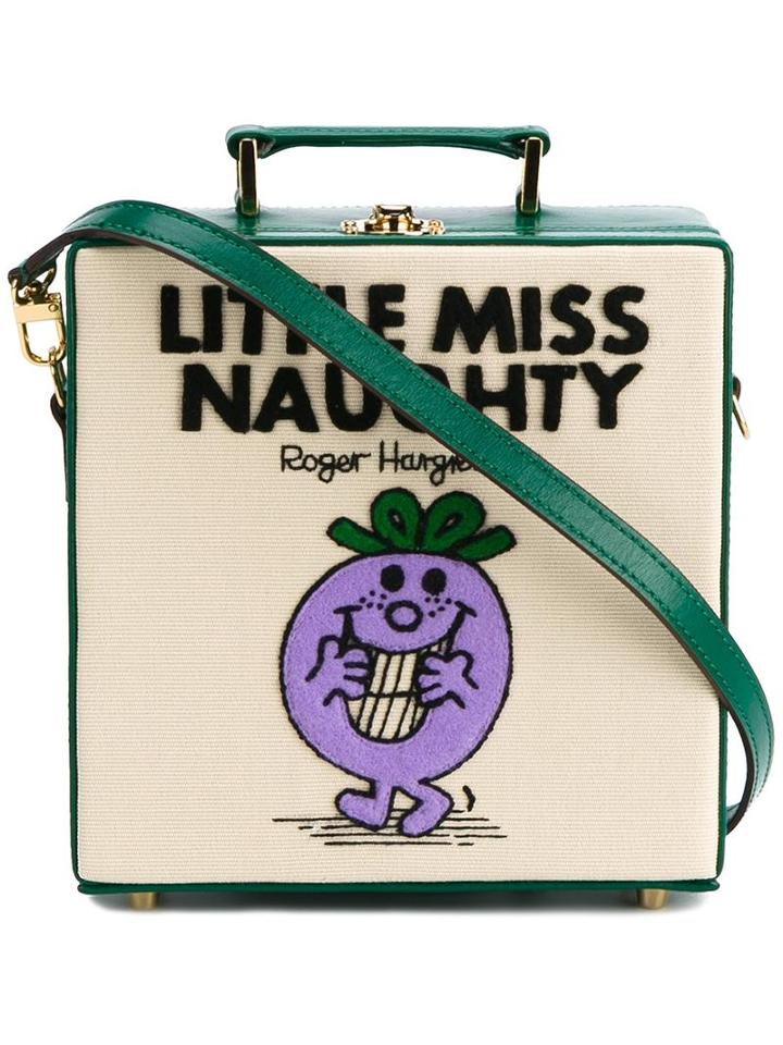 Olympia Le-tan Little Miss Naughty Shoulder Bag, Women's, Green, Leather/cotton/wool Felt