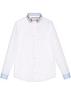 Gucci Poplin Shirt With Embroidered Collar - Unavailable