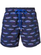 Vilebrequin Fish Pattern Swim Shorts - Blue