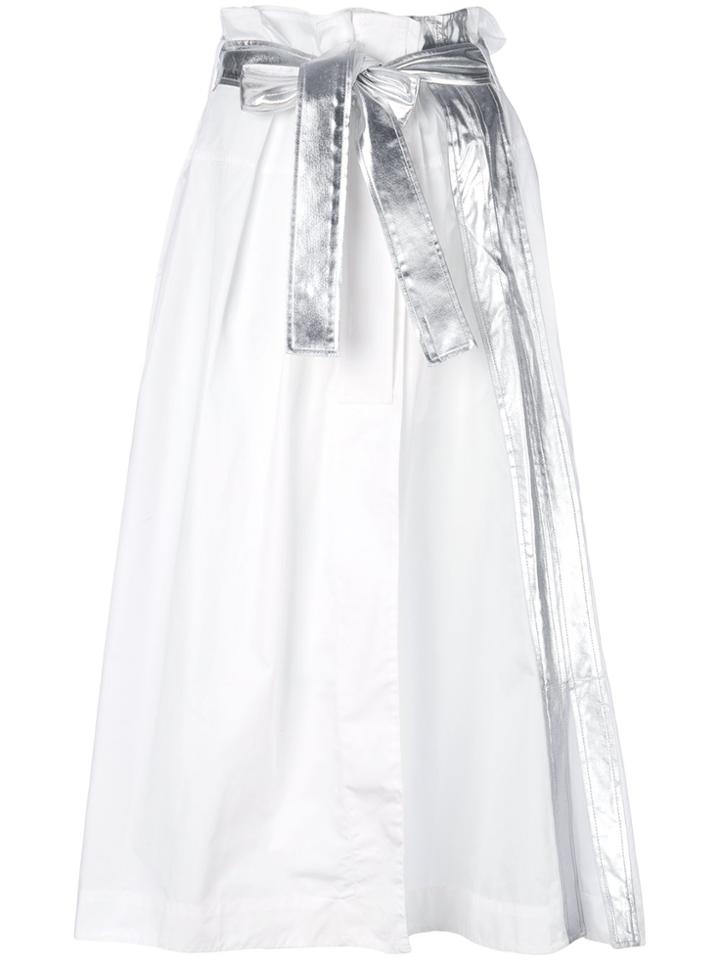 Paco Rabanne Tie Waist Long Skirt - White