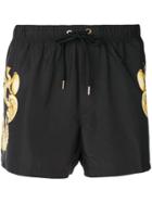 Versace Drawstring Baroque Print Shorts - Black