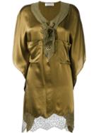 Faith Connexion - Lace Up Tunic - Women - Silk/linen/flax/polyamide - M, Women's, Green, Silk/linen/flax/polyamide