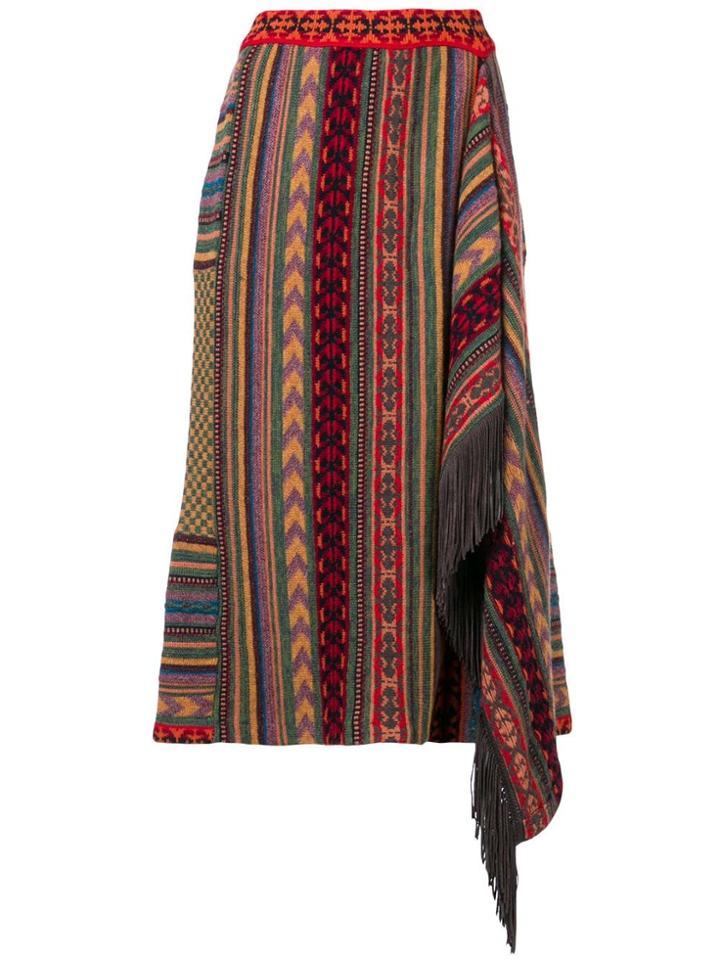 Etro Patterned Asymmetric Skirt - Green