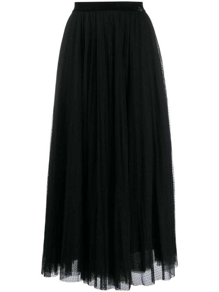 Ermanno Ermanno Pleated Tulle Skirt - Black