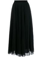 Ermanno Ermanno Pleated Tulle Skirt - Black