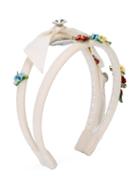 I Pinco Pallino Flower Detail Double Hair Band, Girl's, Nude/neutrals