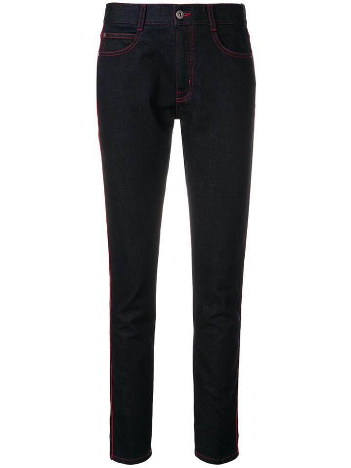 Stella Mccartney Cropped Turn Up Hem Jeans - Blue