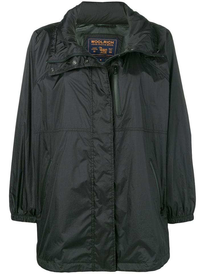 Woolrich Short Raincoat - Black