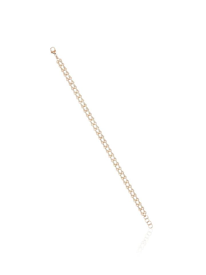 Dana Rebecca Designs 14kt Rose Gold And Diamond Double Row Bracelet -