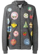Love Moschino Multi Patch Hoodie, Men's, Size: Large, Grey, Cotton