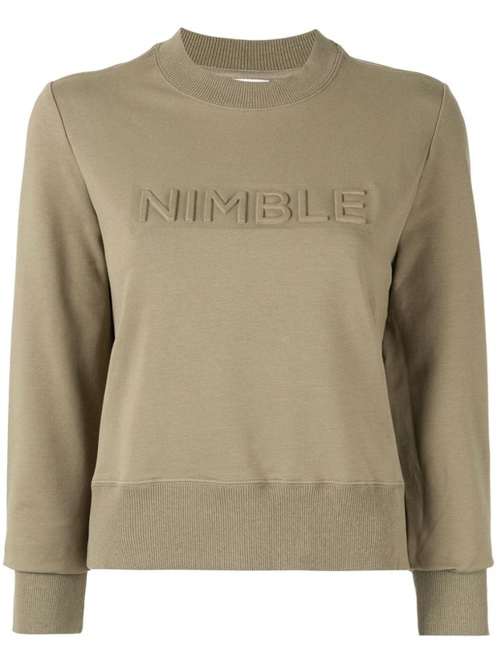Nimble Activewear Logo Embossed Sweatshirt - Green