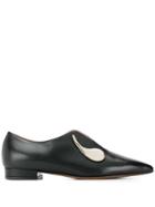 L'autre Chose Metallic Plate Ballerina Shoes - Black