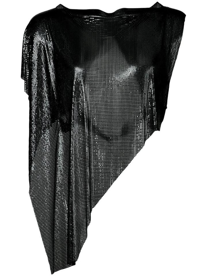 Fannie Schiavoni Asymmetric Chainmail Top - Black