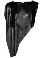 Fannie Schiavoni Asymmetric Chainmail Top - Black