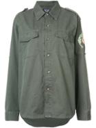 Creatures Of The Wind - Unicorn Embroidery Military Jacket - Women - Cotton - One Size, Green, Cotton