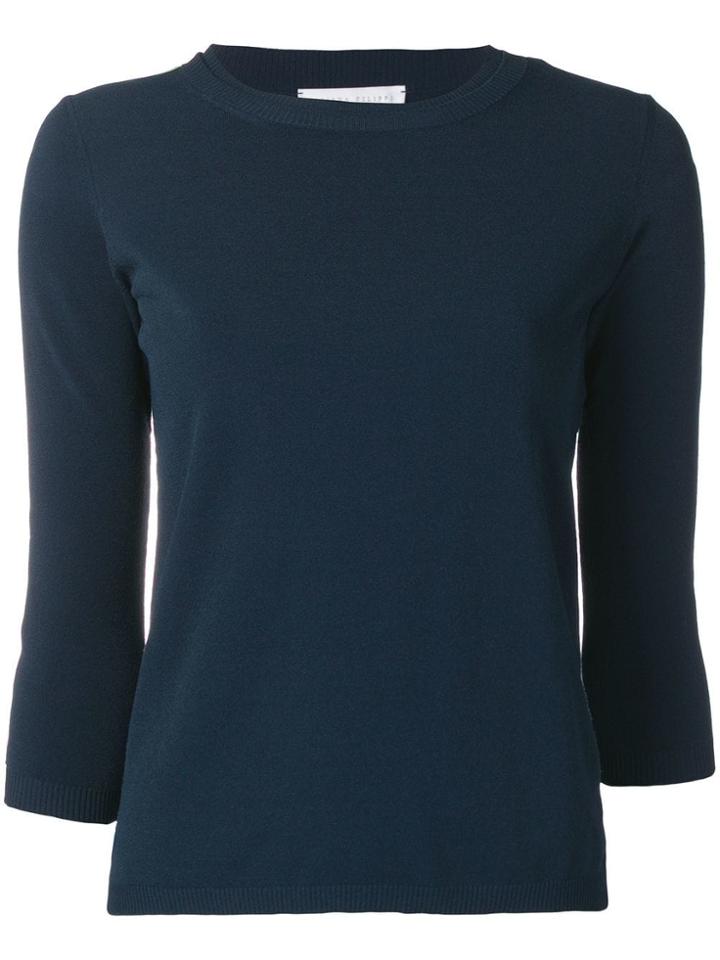 Fabiana Filippi Shoulder Stripe Sweater - Blue