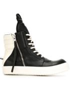 Rick Owens Geobasket Hi-top Sneakers, Men's, Size: 42.5, Black, Calf Leather/rubber