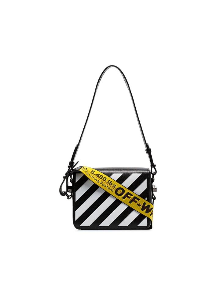 Off-white Measuring-tape Striped Shoulder Bag - Black