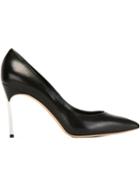 Casadei Pointed Toe Pumps, Women's, Size: 38, Black, Leather