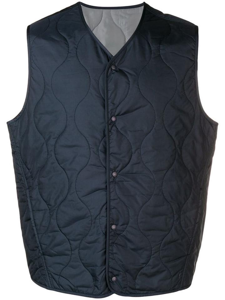 Universal Works V-neck Padded Waistcoat - Blue