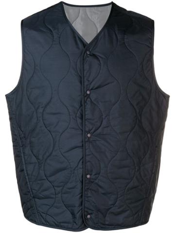 Universal Works V-neck Padded Waistcoat - Blue